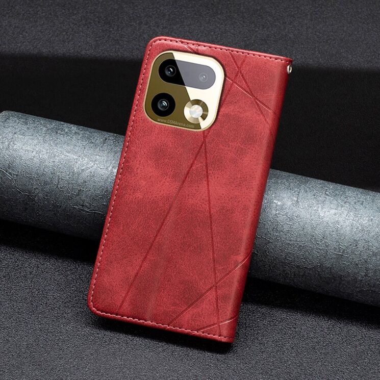 Чехол-книжка с карманами UniCase Geometric Pattern для Realme 16 Pro Plus - Red (428519R) Чехол-книжка с карманами UniCase Geometric Pattern для Realme 16 Pro Plus - Red: фото 6 из 10