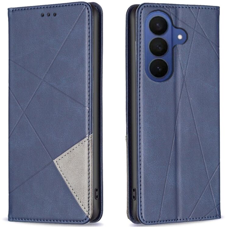 Чехол-книжка с карманами UniCase Geometric Pattern для Samsung Galaxy S26 Plus - Blue: фото 1 из 10