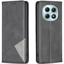 Чехол-книжка с карманами UniCase Geometric Pattern для Xiaomi Redmi Note 15 Pro 5G - Black: фото 1 из 10