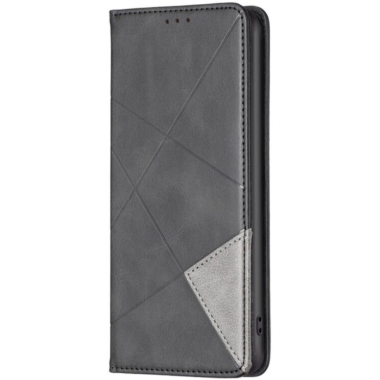 Чехол-книжка с карманами UniCase Geometric Pattern для Xiaomi Redmi Note 15 Pro 5G - Black: фото 2 из 10