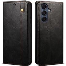 Чехол-книжка с карманами UniCase Leather Wallet для Samsung Galaxy S26 (S942) - Black: фото 1 из 8
