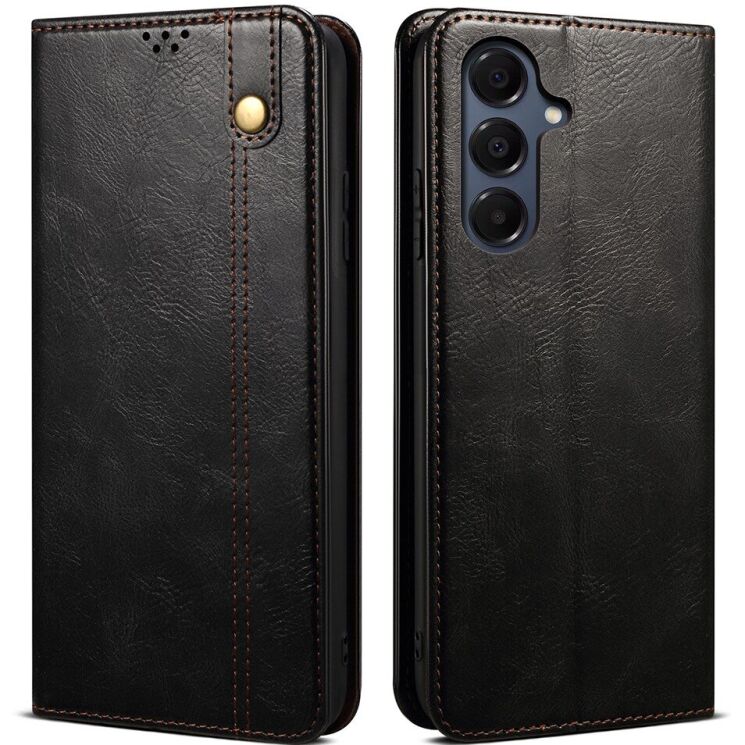 Чехол-книжка с карманами UniCase Leather Wallet для Samsung Galaxy S26 (S942) - Black: фото 1 из 8