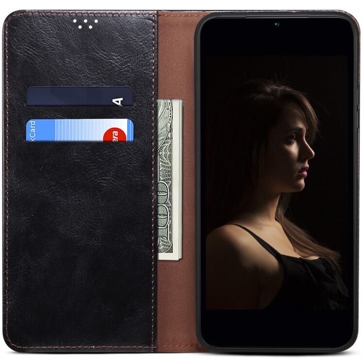 Чехол-книжка с карманами UniCase Leather Wallet для Samsung Galaxy S26 (S942) - Black: фото 2 из 8