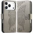 Чохол-книжка з малюнком UniCase Butterfly Pattern для iPhone 18 Pro / 17 Pro - Grey (423624H)
