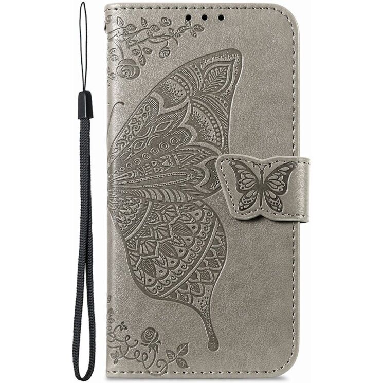 Чохол-книжка з малюнком UniCase Butterfly Pattern для iPhone 18 Pro / 17 Pro - Grey: фото 5 з 9