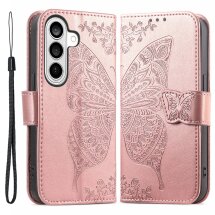 Чехол-книжка с рисунком UniCase Butterfly Pattern для Samsung Galaxy A57 (A576) - Rose Gold: фото 1 из 10