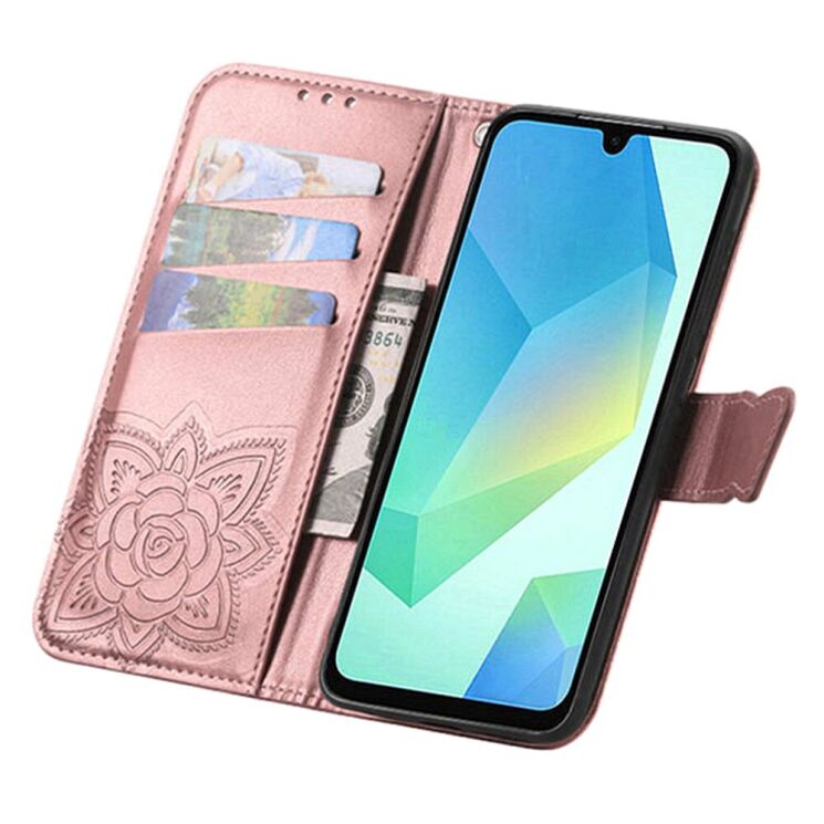 Чехол-книжка с рисунком UniCase Butterfly Pattern для Samsung Galaxy A57 (A576) - Rose Gold: фото 2 из 10