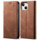 Чохол-книжка UniCase Jeans Wallet для Apple iPhone 14 - Coffee (304547C). Фото 1 з 6