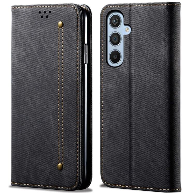 Чехол-книжка UniCase Jeans Wallet для Samsung Galaxy S24 FE (S721) - Black: фото 1 из 6