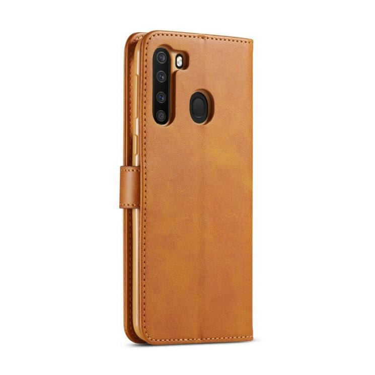 Чехол LC.IMEEKE Wallet Case для Samsung Galaxy A21 (A215) - Brown: фото 3 из 3