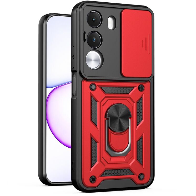 Чохол із захистом камери Deexe Armor Shield для Realme C100i / C100x - Red: фото 1 з 10