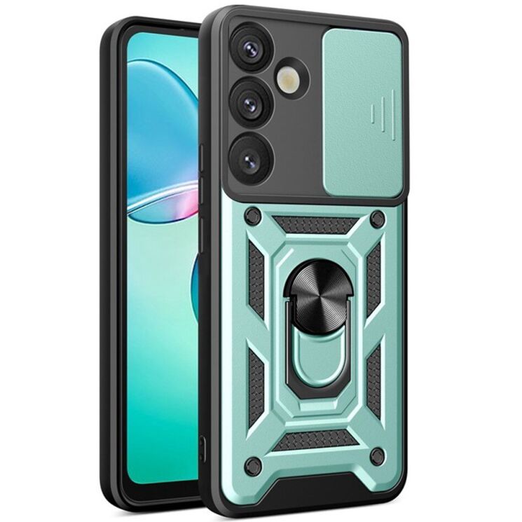 Чехол с защитой камеры Deexe Armor Shield для Samsung Galaxy A57 (A576) - Green: фото 1 из 9