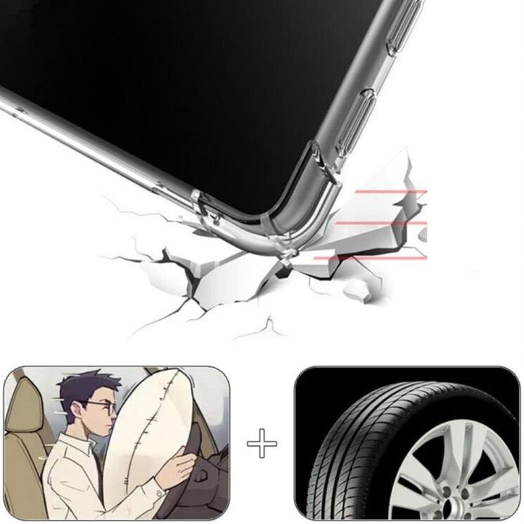 Чехол UniCase Airbag Max для Samsung Galaxy Tab S7 FE / S7 Plus / S8 Plus (T730/736/800/806/970/975) - Transparent: фото 6 из 8