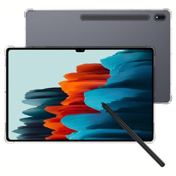 Чехол UniCase Airbag Max для Samsung Galaxy Tab S7 FE / S7 Plus / S8 Plus (T730/736/800/806/970/975) - Transparent: фото 7 из 8