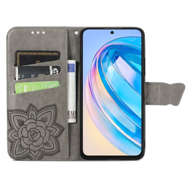 Чехол UniCase Butterfly Pattern для Honor X6a - Grey: фото 2 из 6