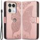 Чохол UniCase Butterfly Pattern для Motorola Edge 50 Ultra - Rose Gold (354024RG). Фото 1 з 8