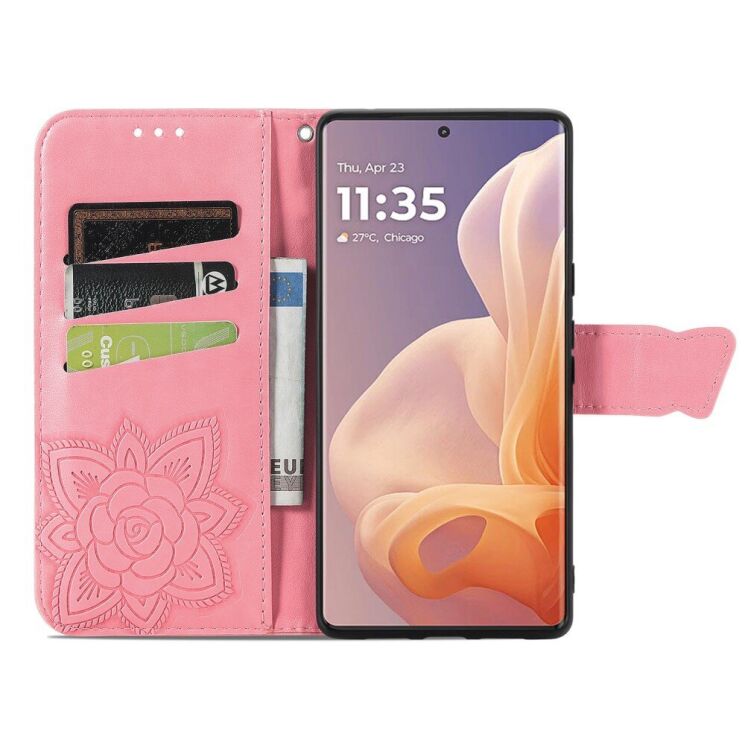 Чехол UniCase Butterfly Pattern для Motorola Moto G85 - Pink: фото 2 из 6