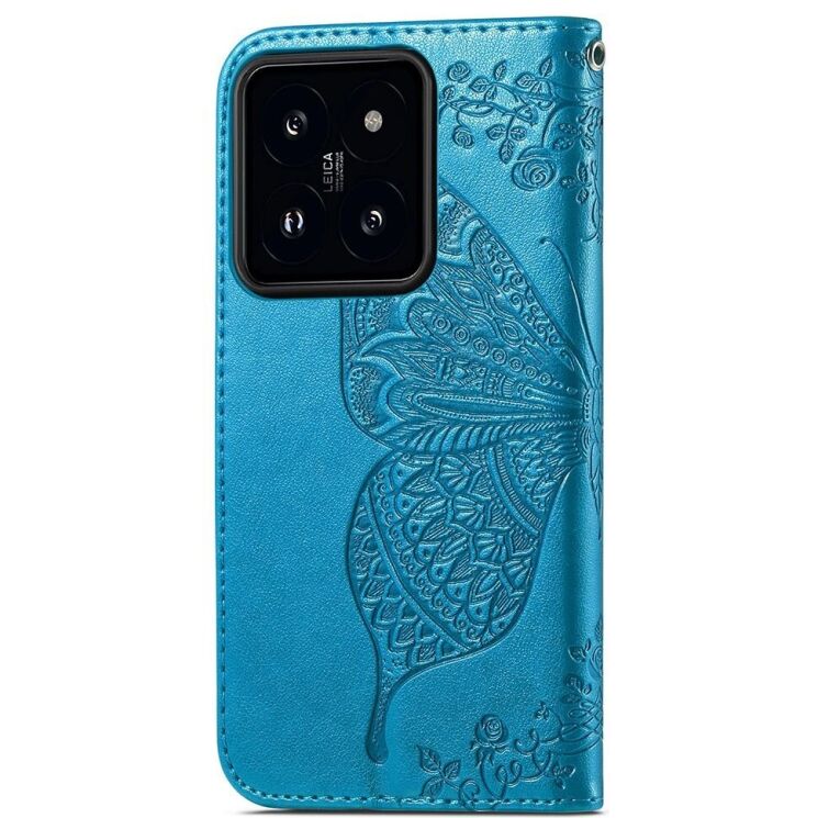 Чехол UniCase Butterfly Pattern для Xiaomi 14T - Blue: фото 4 из 5
