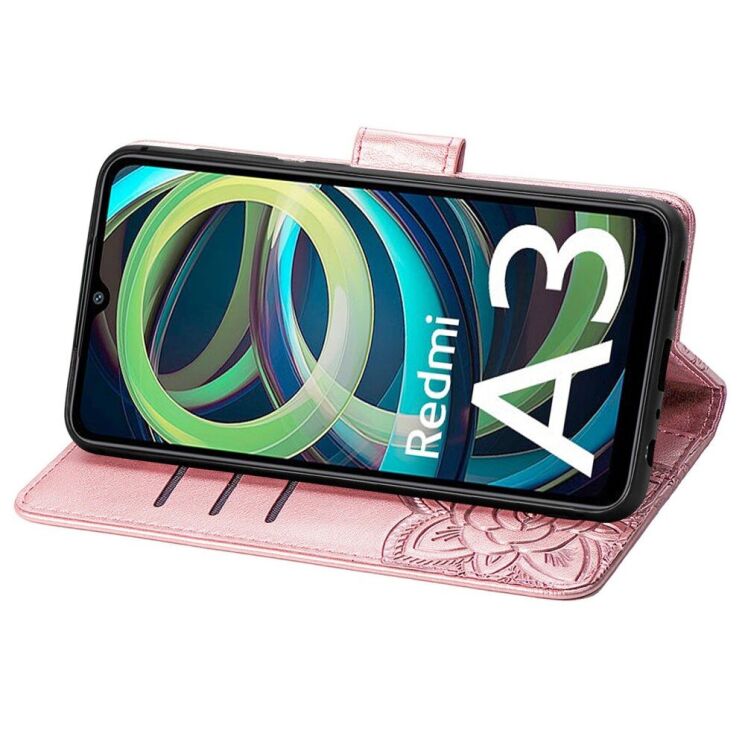 Чехол UniCase Butterfly Pattern для Xiaomi Redmi A3 - Rose Gold: фото 3 из 8