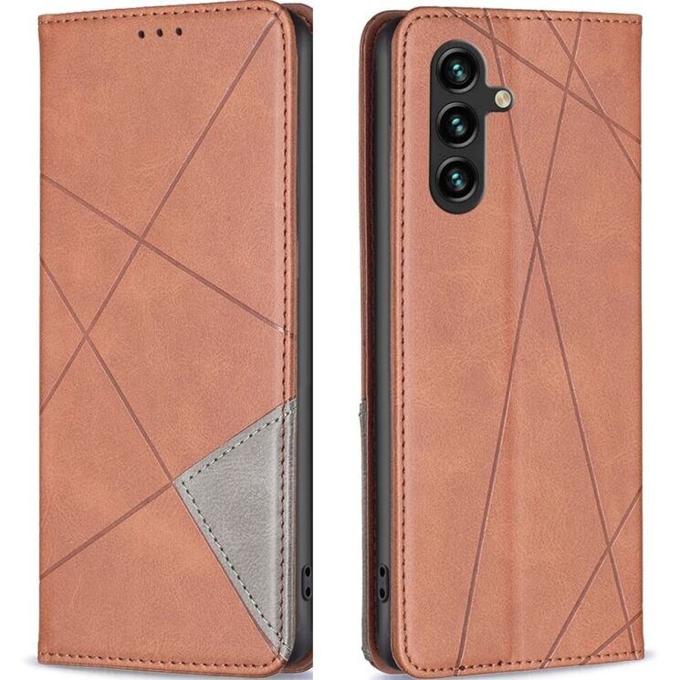 Чехол UniCase Geometric Pattern для Samsung Galaxy A26 (A266) - Light Brown: фото 1 из 8
