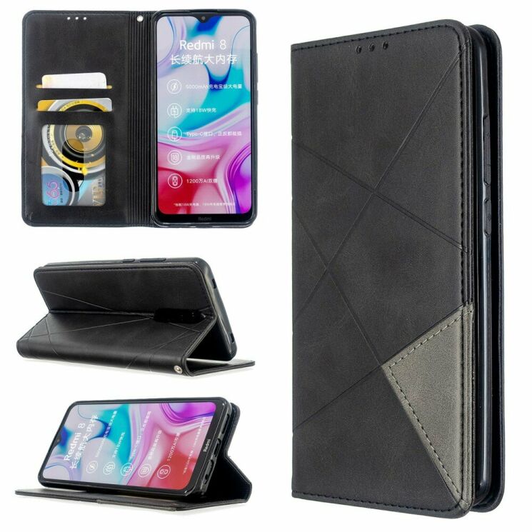 Чохол UniCase Geometric Pattern для Xiaomi Redmi 8 - Black: фото 1 з 9