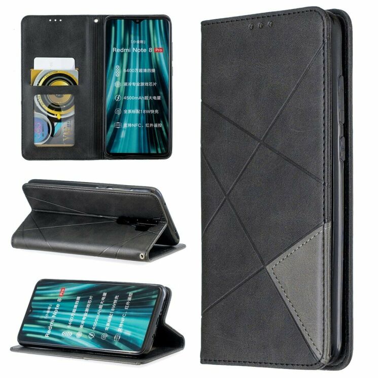 Чехол UniCase Geometric Pattern для Xiaomi Redmi Note 8 Pro - Black: фото 1 из 9