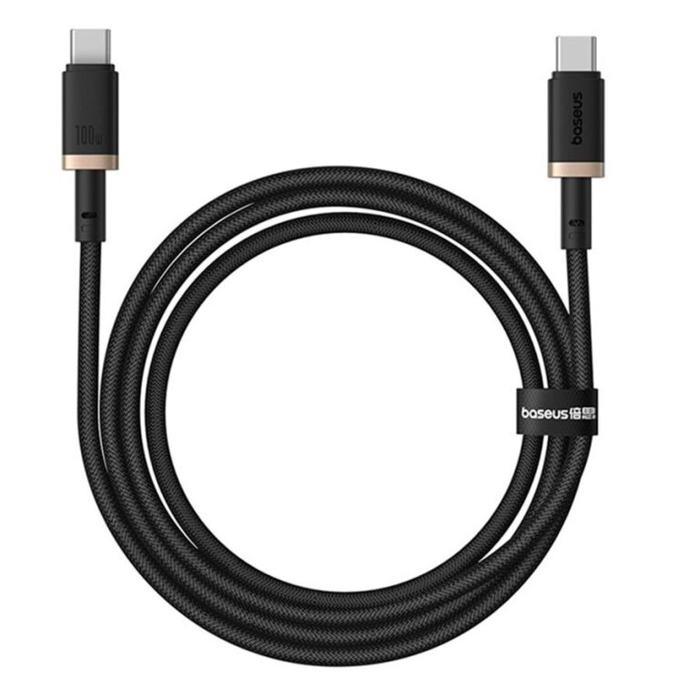 Кабель Baseus Dura Series Type-C to Type-C (100W, 1m) P10377803U01-00 - Black / Gold: фото 2 з 21