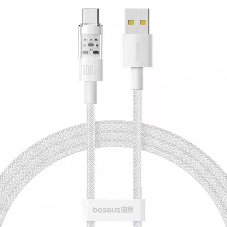 Кабель Baseus Gem USB to Type-C (100W, 1m) P10373002211-00 - White: фото 1 з 24