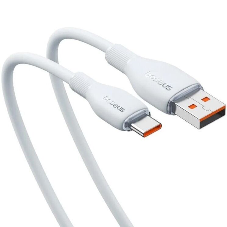 Кабель Baseus Pudding Series USB to Type-C (100W, 5A, 2m) P10355703221-01 - White: фото 3 з 23