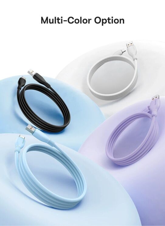 Кабель Baseus Pudding Series USB to Type-C (100W, 5A, 2m) P10355703221-01 - White: фото 20 з 23