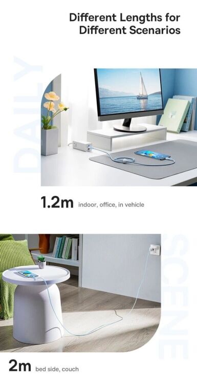 Кабель Baseus Pudding Series USB to Type-C (100W, 5A, 2m) P10355703221-01 - White: фото 19 з 23