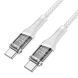 Кабель Hoco U111 Type-C to Type-C 60W (3A, 1.2 m) - Gray (896329H). Фото 2 из 6