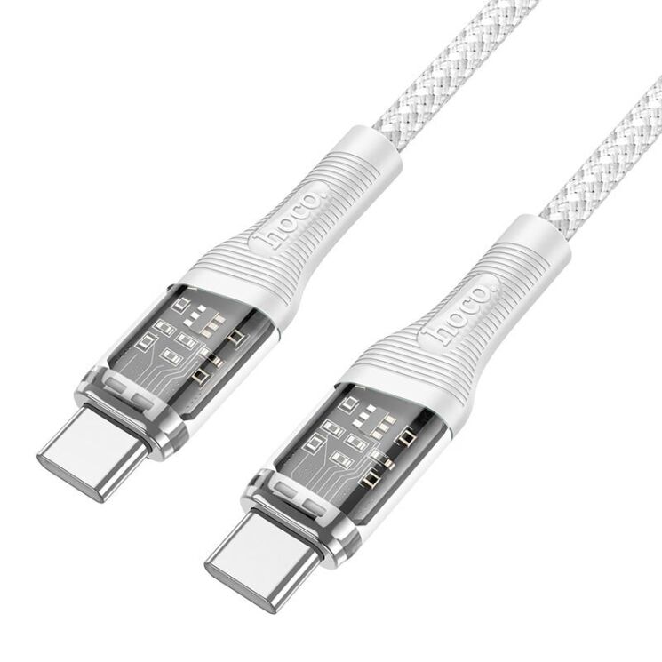 Кабель Hoco U111 Type-C to Type-C 60W (3A, 1.2 m) - Gray: фото 2 из 6
