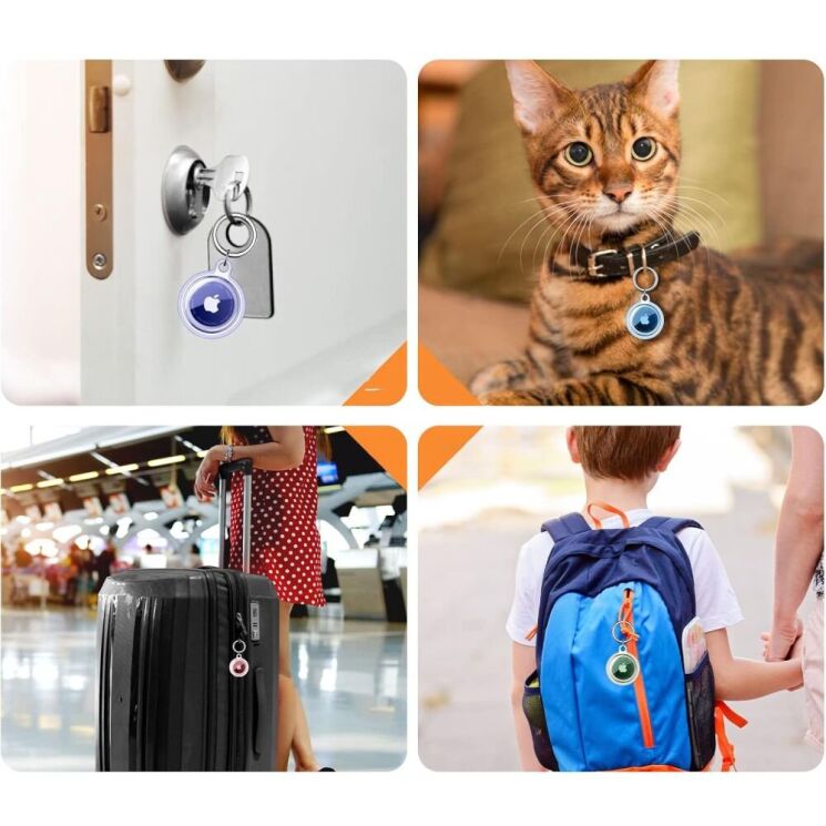 Комплект защитных чехлов (4шт) Tech-Protect ICON Set для Apple AirTags / AirTags 2 - Clear: фото 4 из 5