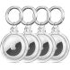 Комплект защитных чехлов (4шт) Tech-Protect ICON Set для Apple AirTags / AirTags 2 - Clear (274022C). Фото 1 из 5