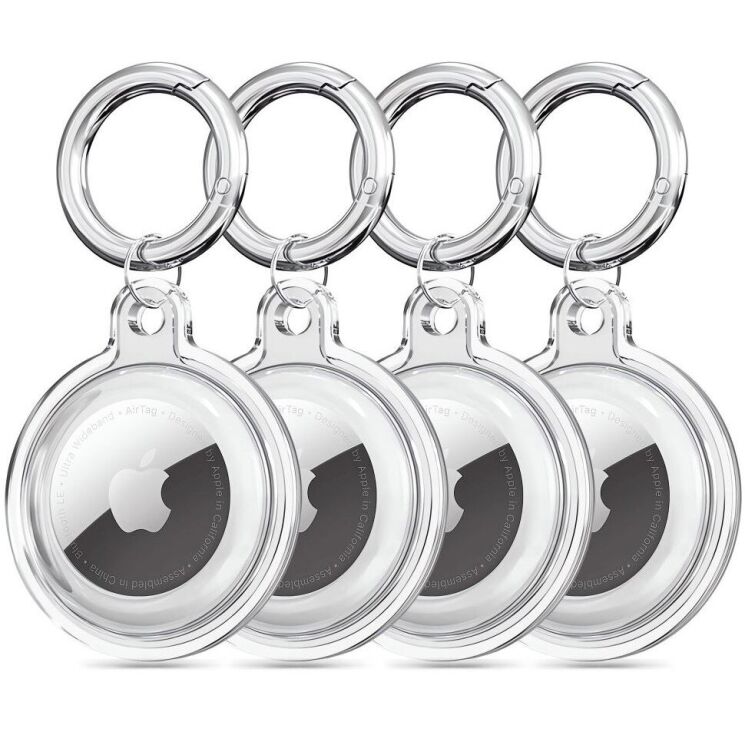 Комплект защитных чехлов (4шт) Tech-Protect ICON Set для Apple AirTags / AirTags 2 - Clear: фото 1 из 5