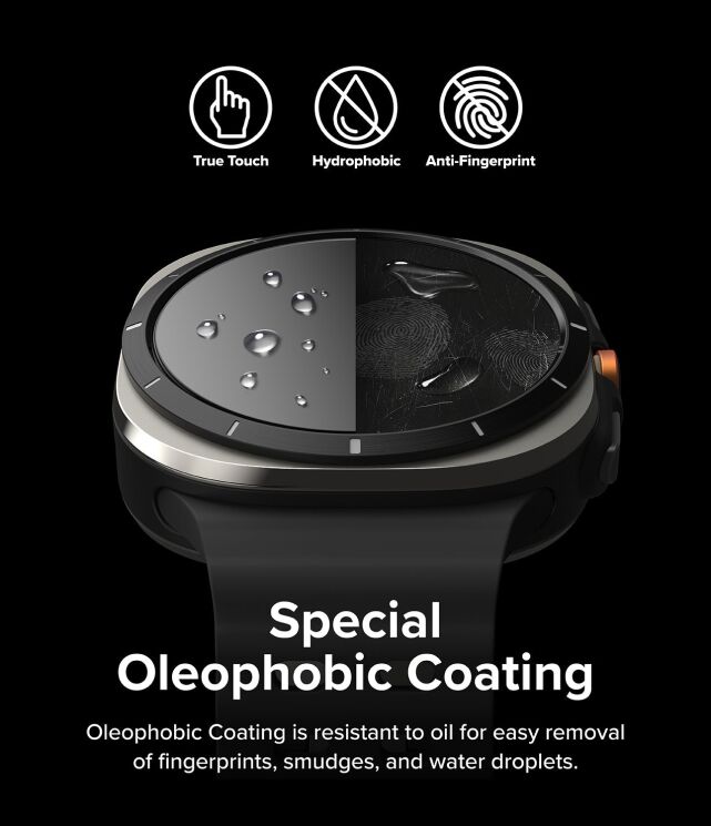 Комплект защитных стекол (4шт) Ringke Tempered Glass для Samsung Galaxy Watch Ultra (47mm) 8809961787294: фото 10 из 11