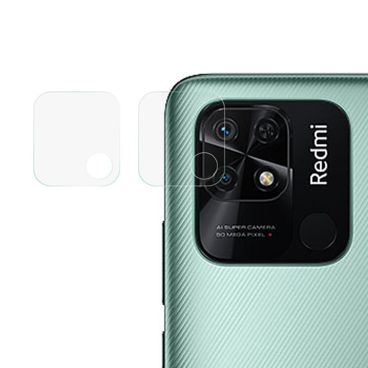 Комплект защитных стекол на заднюю камеру Deexe Camera Lens Protector для Xiaomi Redmi 10C: фото 1 из 6