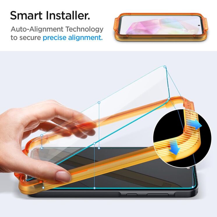 Комплект захисних стекол Spigen (SGP) GLAS.tR AlignMaster для Samsung Galaxy A35 (A356): фото 7 з 12