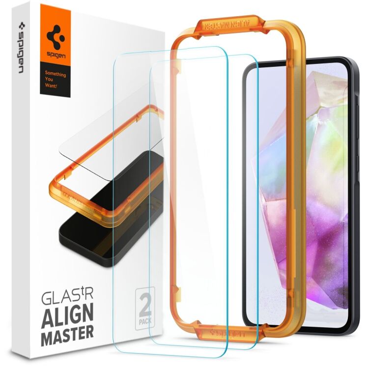 Комплект захисних стекол Spigen (SGP) GLAS.tR AlignMaster для Samsung Galaxy A35 (A356): фото 1 з 12