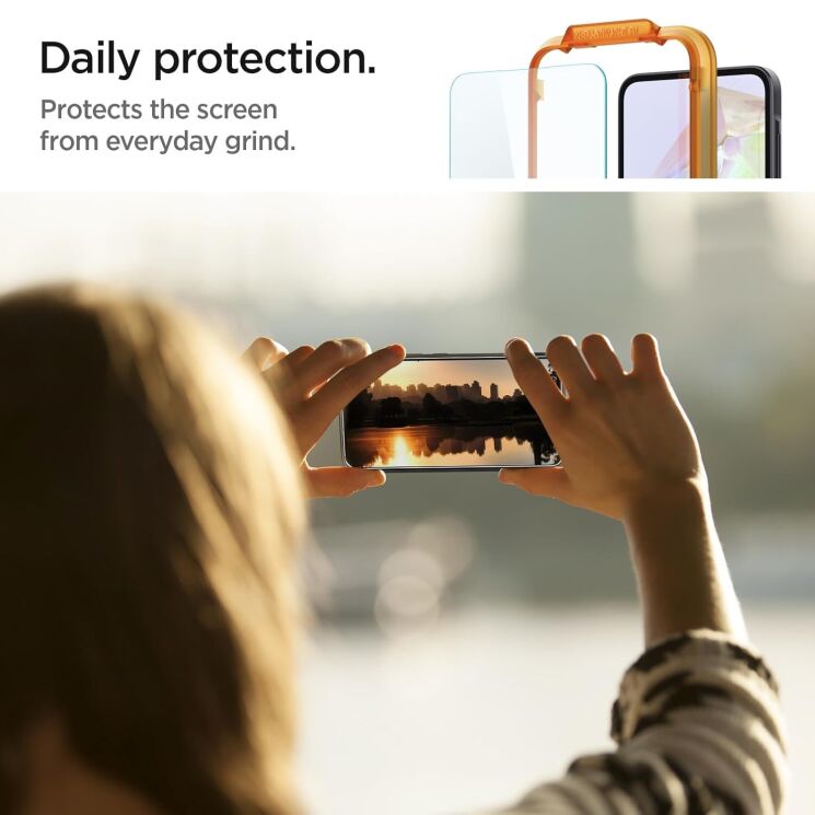 Комплект захисних стекол Spigen (SGP) GLAS.tR AlignMaster для Samsung Galaxy A35 (A356): фото 10 з 12
