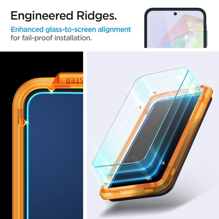 Комплект захисних стекол Spigen (SGP) GLAS.tR AlignMaster для Samsung Galaxy A35 (A356): фото 9 з 12