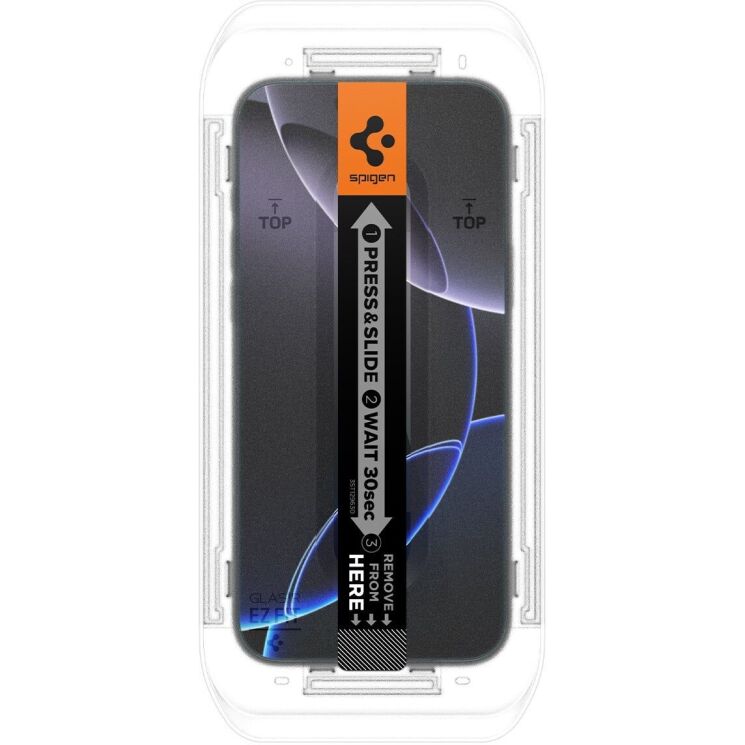 Комплект захисних стекол Spigen (SGP) GLAS.tR EZ Fit Sensor Protected для Apple iPhone 16 Pro: фото 6 з 14
