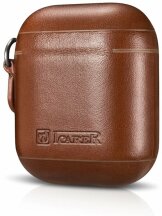 Шкіряний чохол ICARER Genuine Leather Case для Apple AirPods 1 / 2 - Brown: фото 1 з 16
