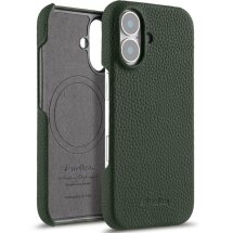 Кожаный чехол MELKCO Leather Case для Apple iPhone 16 Plus - Dark Green: фото 1 из 5