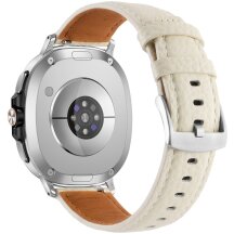 Шкіряний ремінець Deexe Classic для Samsung Galaxy Watch 8 (40/44mm) / 8 Classic - Beige: фото 1 з 5