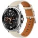 Кожаный ремешок Deexe Classic для Samsung Galaxy Watch 8 (40/44mm) / 8 Classic - Beige (384156E). Фото 2 из 5