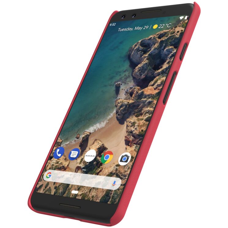 Пластиковый чехол NILLKIN Frosted Shield для Google Pixel 3 - Red: фото 3 из 12