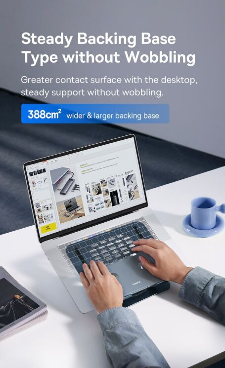 Підставка для ноутбуку Baseus UltraStable Pro (B10059900811-01) - Space Grey: фото 10 з 19