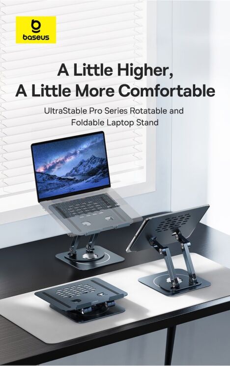 Підставка для ноутбуку Baseus UltraStable Pro (B10059900811-01) - Space Grey: фото 6 з 19
